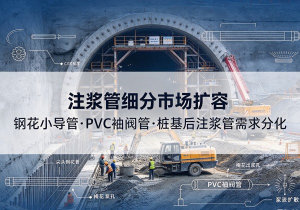 洛阳注浆管细分市场扩容，隧道钢花小导管、PVC 袖阀管、桩基后注浆管需求分化